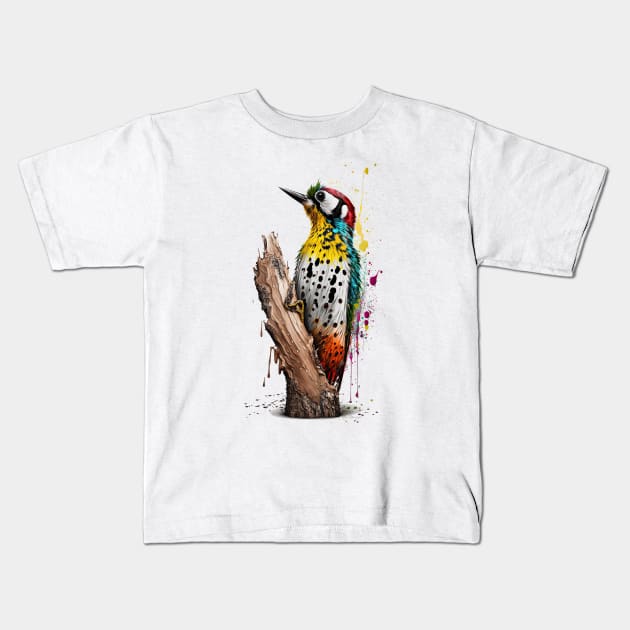 Woodpecker Kids T-Shirt by Urban Archeology Shop Gallery